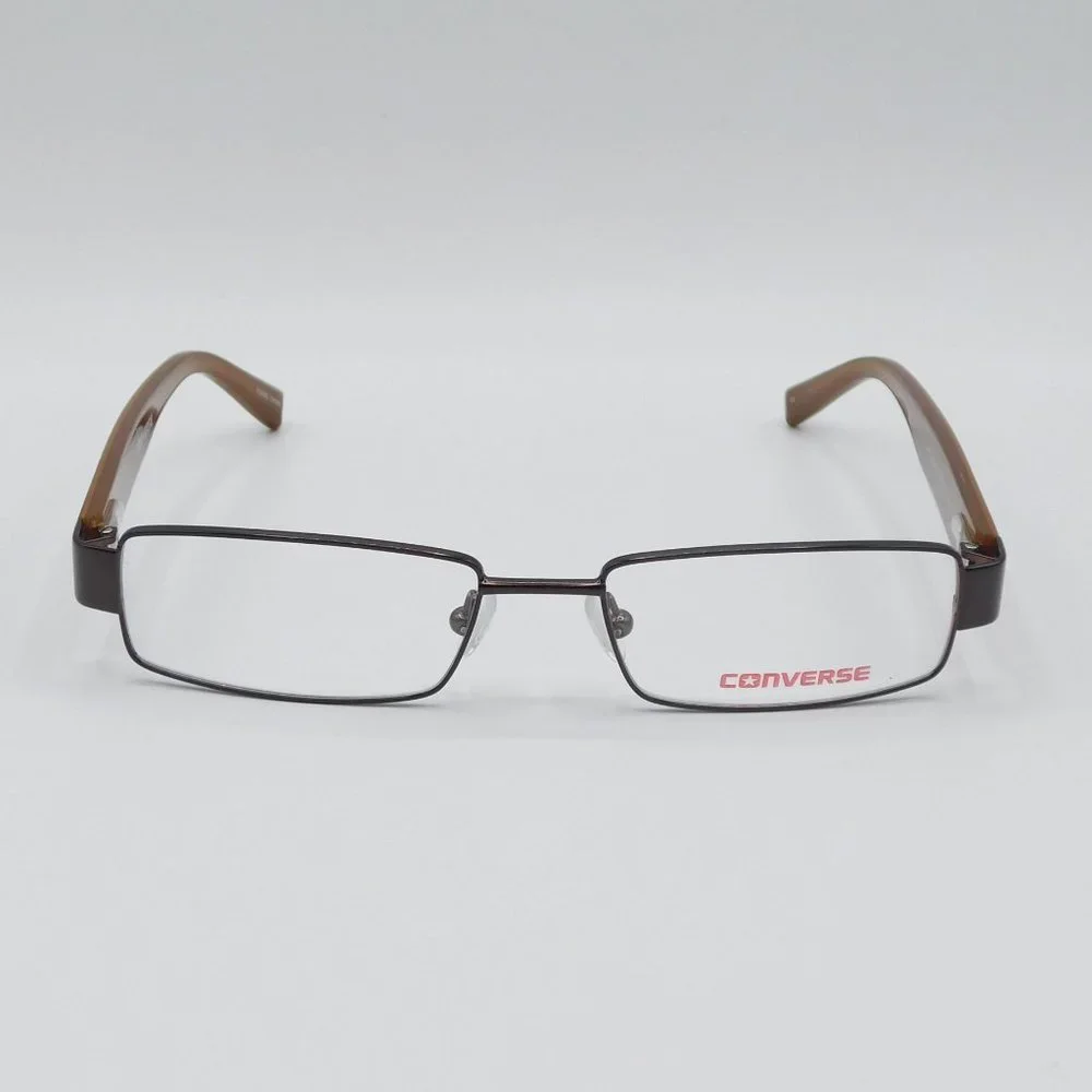 NEW CONVERSE WAIT FOR ME BROWN KIDS TEEN Rectangle EYEGLASSES FRAME 49-1…